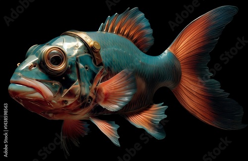 Fish Wearing Boxing Headgear in Unique Art Style