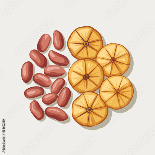 Roasted Plantain and Groundnuts - Traditional Snack