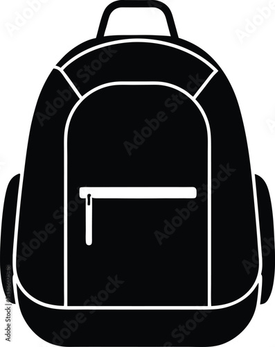 black bag isolated on white
