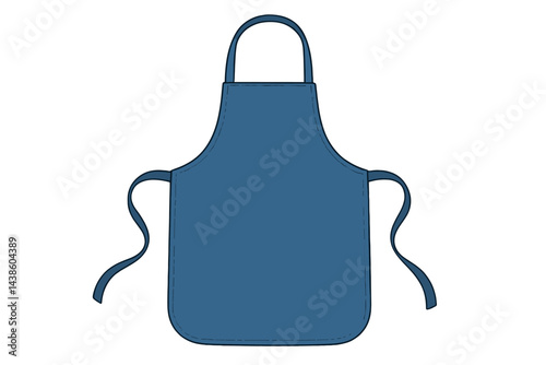 Blue apron design on a white background perfect for cooking, baking, or crafting activities at home or in a workshop