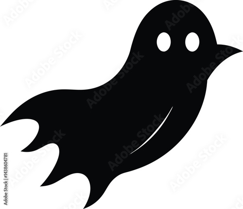 simple ghost flying sideways on 