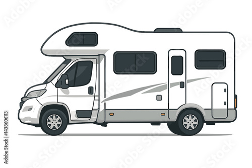 Family Road Trip Vehicle parked at a campsite during a sunny day in picturesque countryside