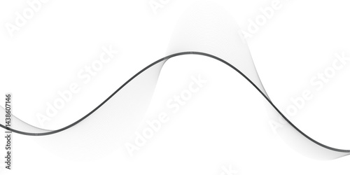 Abstract grey smooth element swoosh speed wave modern stream background. Abstract wave line for banner, wallpaper background Vector illustration
