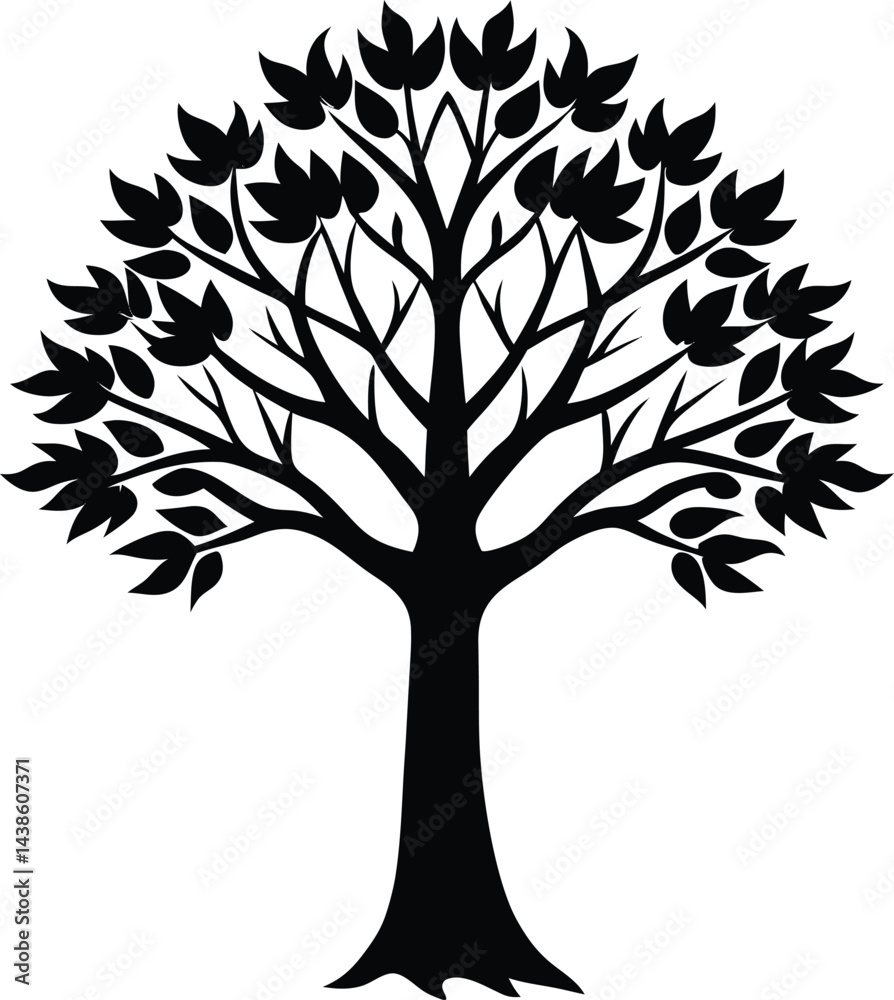 Obraz premium simple tree silhouette