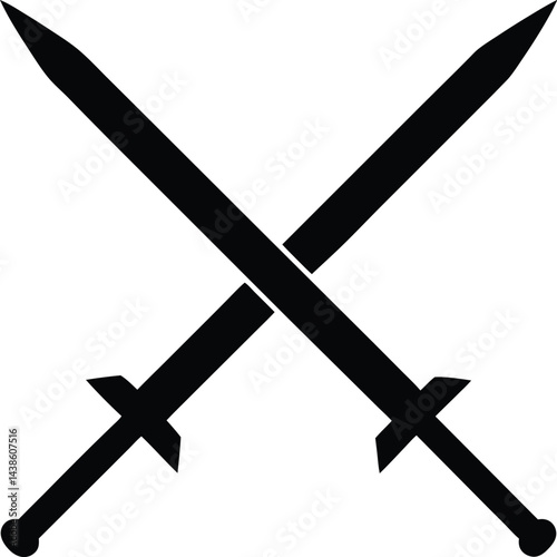 simple twin swords crossed