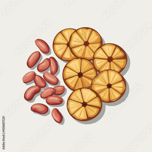 Roasted Plantain and Groundnuts - Traditional Snack