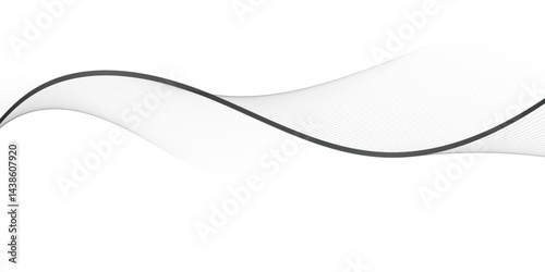 Abstract grey, white smooth element swoosh speed wave modern stream transparent background. Vector illustration