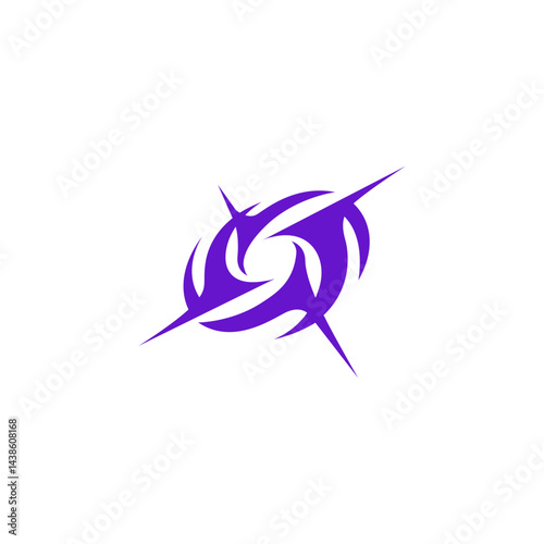 universe icon. Glowing neon galaxy with stars, space universe pictogram. Black hole, galactic spiral, milky way, stellar vortex