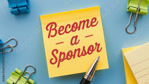 Yellow sticky note with red text 