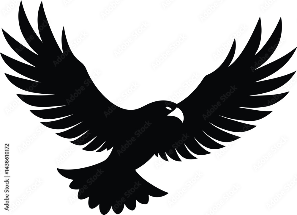 Obraz premium single eagle soaring icon
