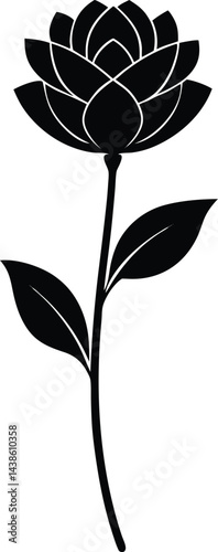 single flower stem with petals