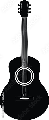 single guitar silhouette on