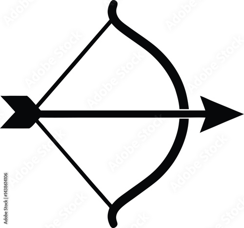 vector bow and arrow icon