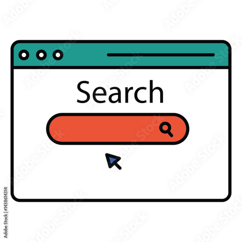 Global Search Vector Icon Representing Online Search Engine Technology and Worldwide Digital Connectivity Solutions