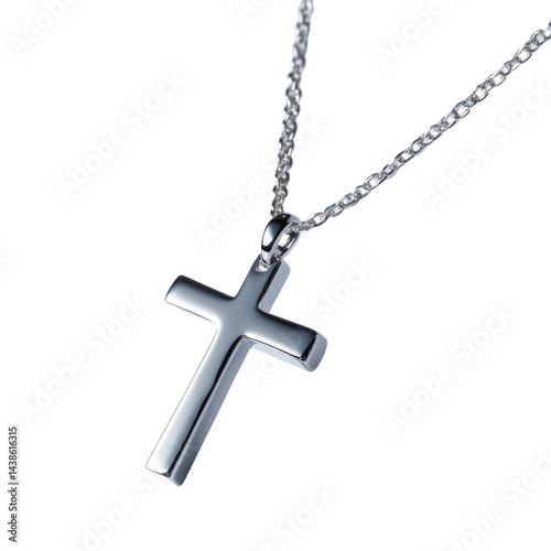 Wallpaper Mural One Cross Necklace Falling Midair Crisp  isolated on a transparent background Torontodigital.ca