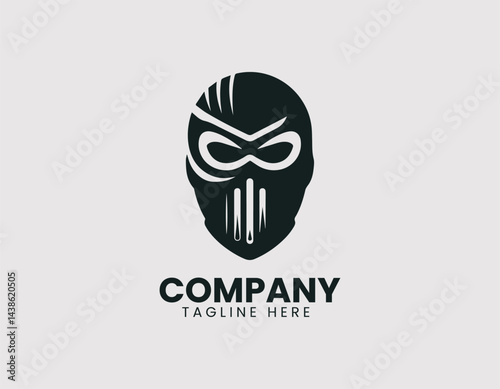 Edgy Balaclava Silhouette Vector Logo