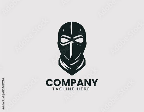 Edgy Balaclava Silhouette Vector Logo
