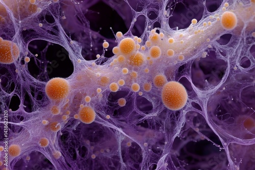 Intricate network of  cells and structures