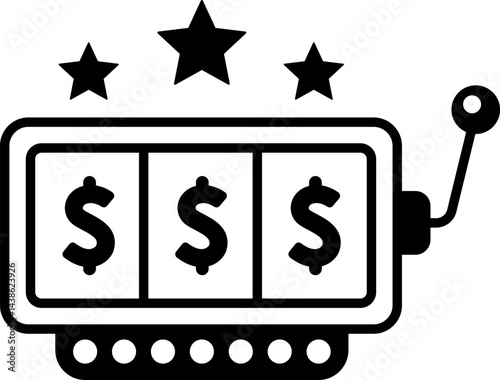 Slot machine. Jackpot poker 777 slot machine icons. Gambling fortune vector concept. Illustration of game machine, gaming casino, one arm bandit vector - jackpot slot. Lucky icons set.