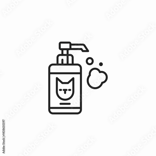 cat shampoo icon sign vector