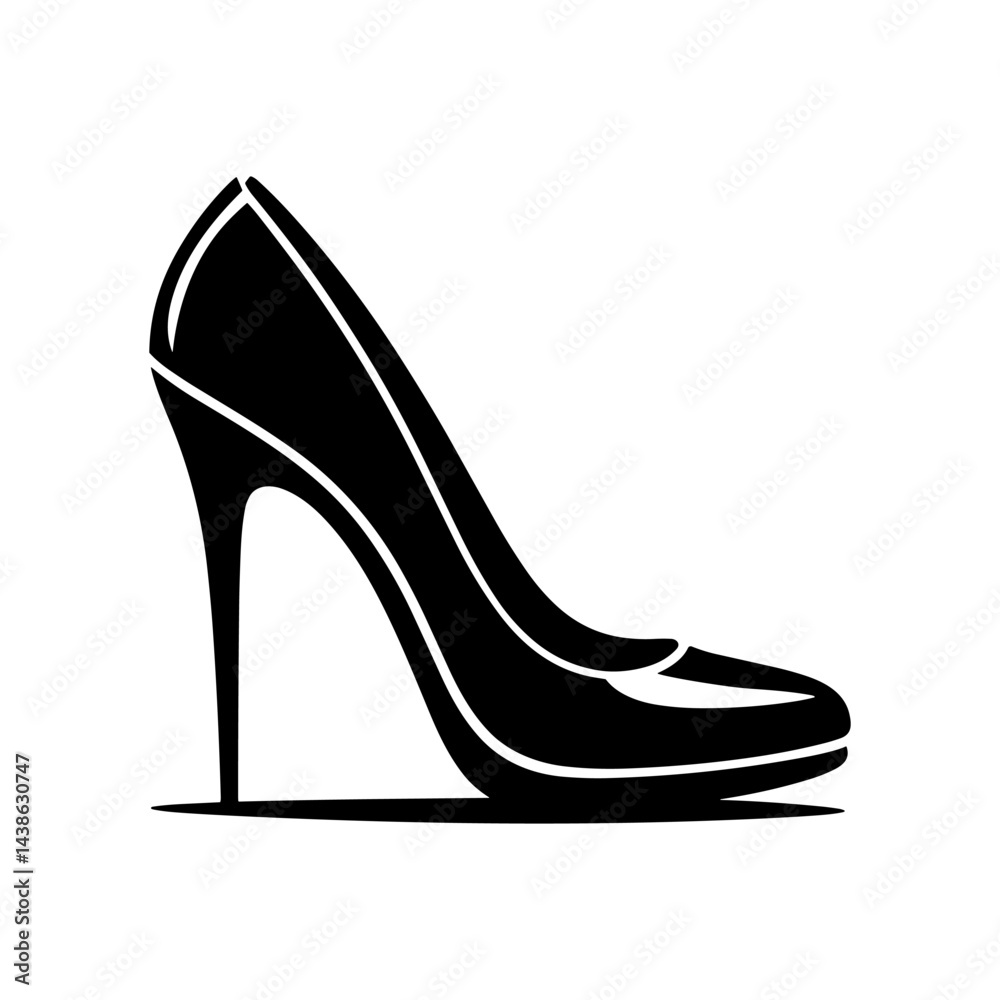 Elegance Defined: A sleek silhouette of a high-heeled shoe embodies timeless sophistication. The simple yet iconic design speaks volumes of poise and refinement. Elegance Defined: A sleek silhouette of a high-heeled shoe embodies timeless sophistication. The simple yet iconic design speaks volumes of poise and refinement.