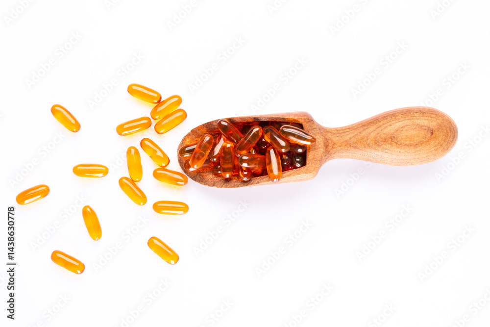 Dietary supplement containing omega 3 fish oil capsules