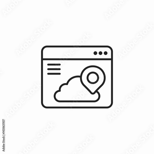 cloud service renewal icon sign vector