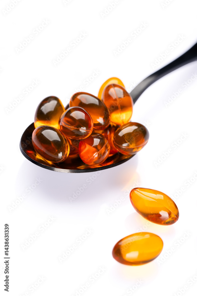 Dietary supplement containing omega 3 fish oil capsules