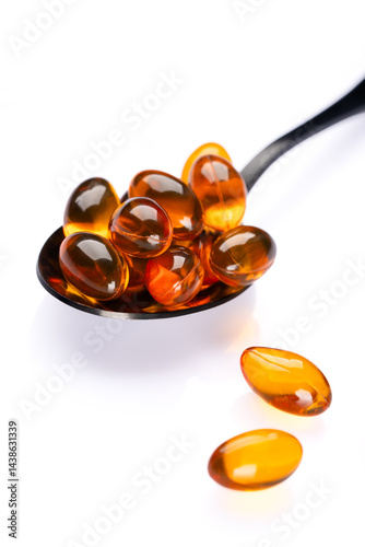 Obraz na płótnie Dietary supplement containing omega 3 fish oil capsules w salonie
