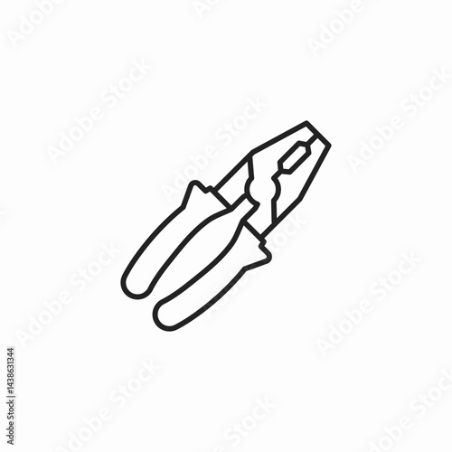 combination pliers icon sign vector