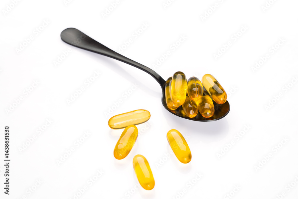 Dietary supplement containing omega 3 fish oil capsules