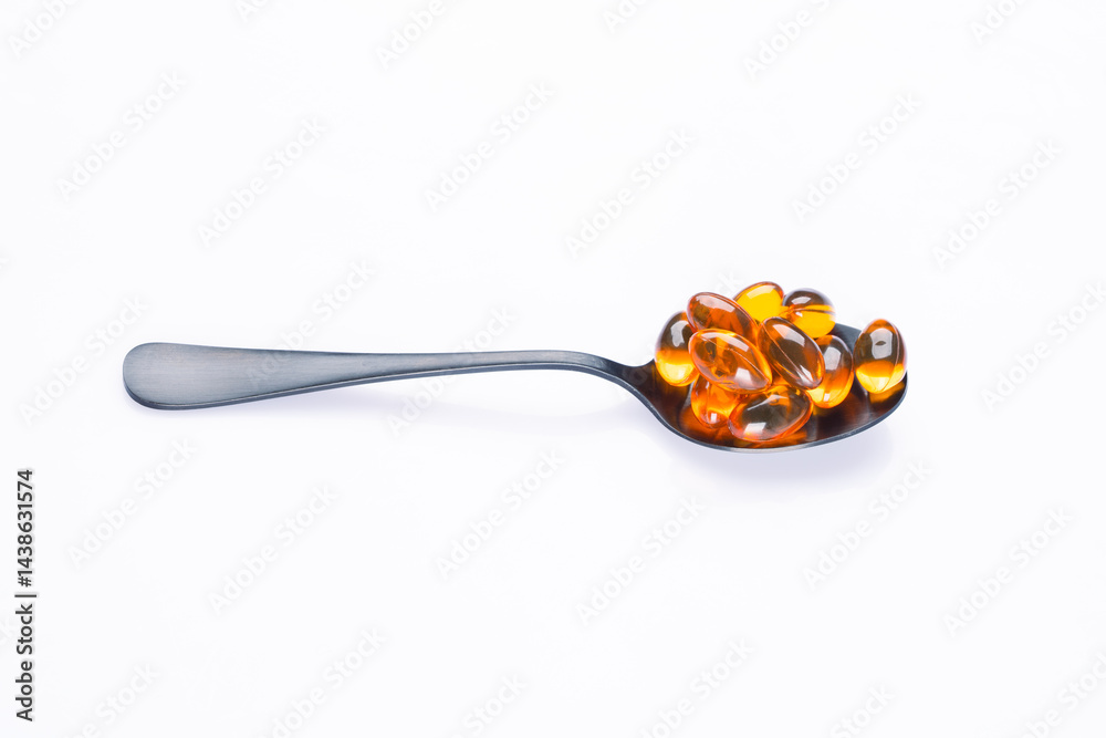 Dietary supplement containing omega 3 fish oil capsules