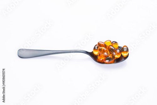 Obraz na płótnie Dietary supplement containing omega 3 fish oil capsules w salonie