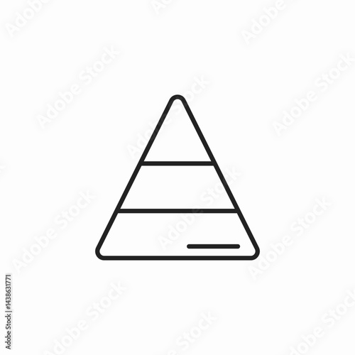data pyramid icon sign vector