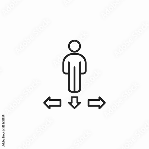 delegation process icon sign vector