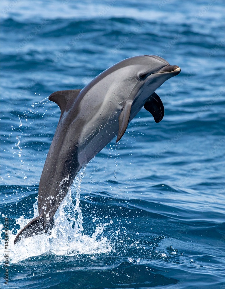 Naklejka premium Dolphin, in the ocean
