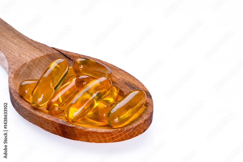 Dietary supplement containing omega 3 fish oil capsules