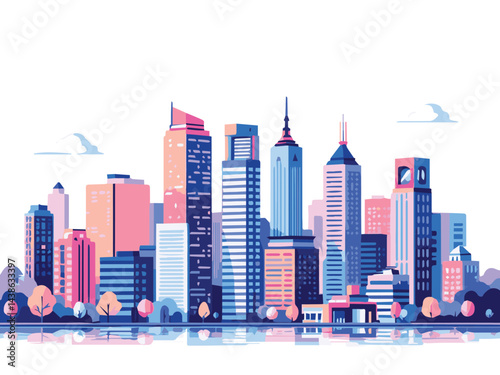 city skyline vector