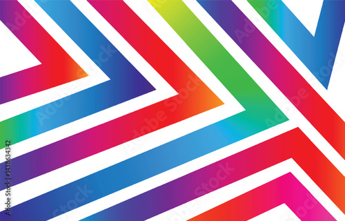 Abstract gradient geometric seamless pattern with zigzag lines, stripes pattern