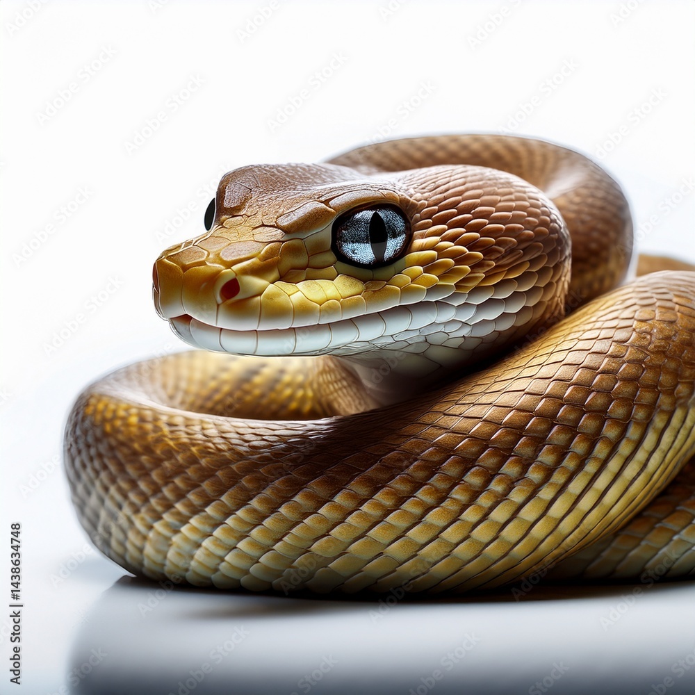 Fototapeta premium Snake, isolated, white background