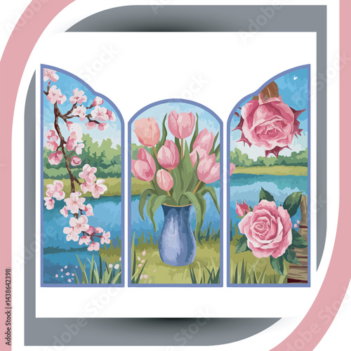 Abstract Watercolor Pattern for Wedding Invitations and Cards