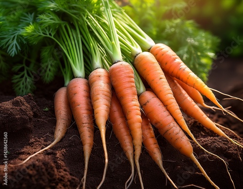 Wallpaper Mural young organic carrots freshly harvested from the garden natural food photography concept Torontodigital.ca