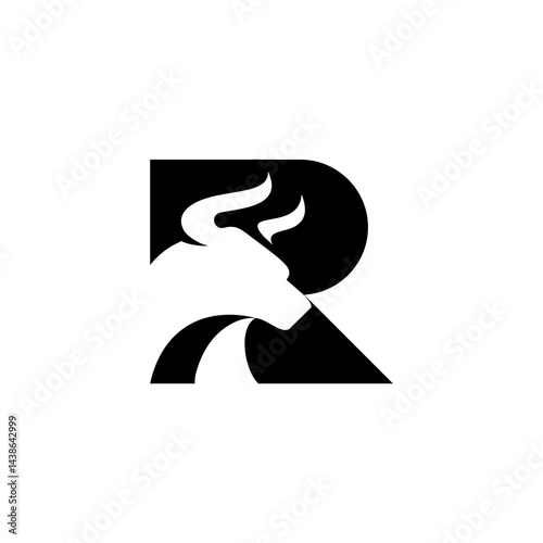 letter R bull logo