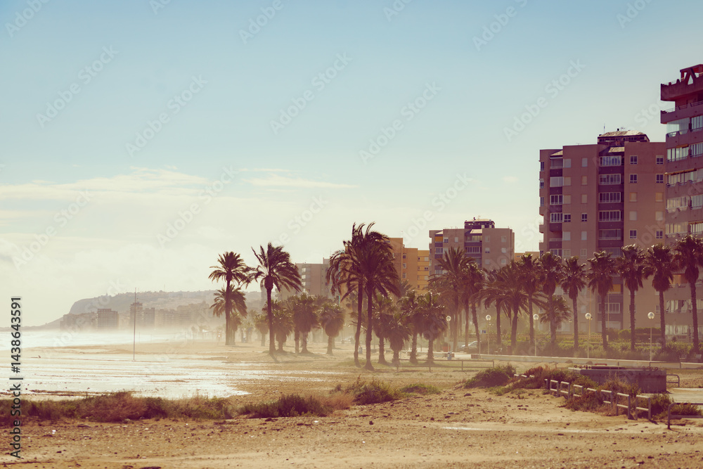 Urbanova beach near Alicante city in Spain