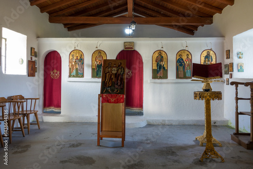 Obraz na płótnie The chapel of Saint Paul in Sithonia, Chalkidiki, Greece w salonie