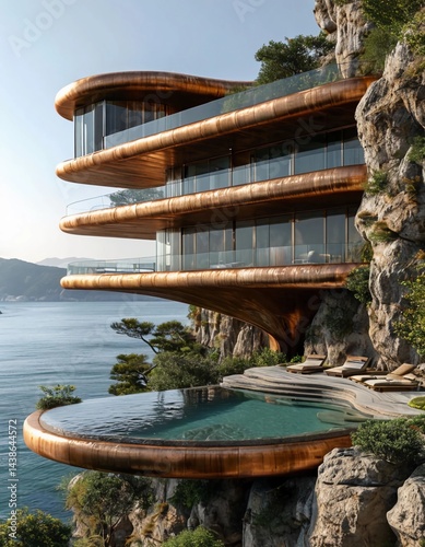 A hotel on the seaside.