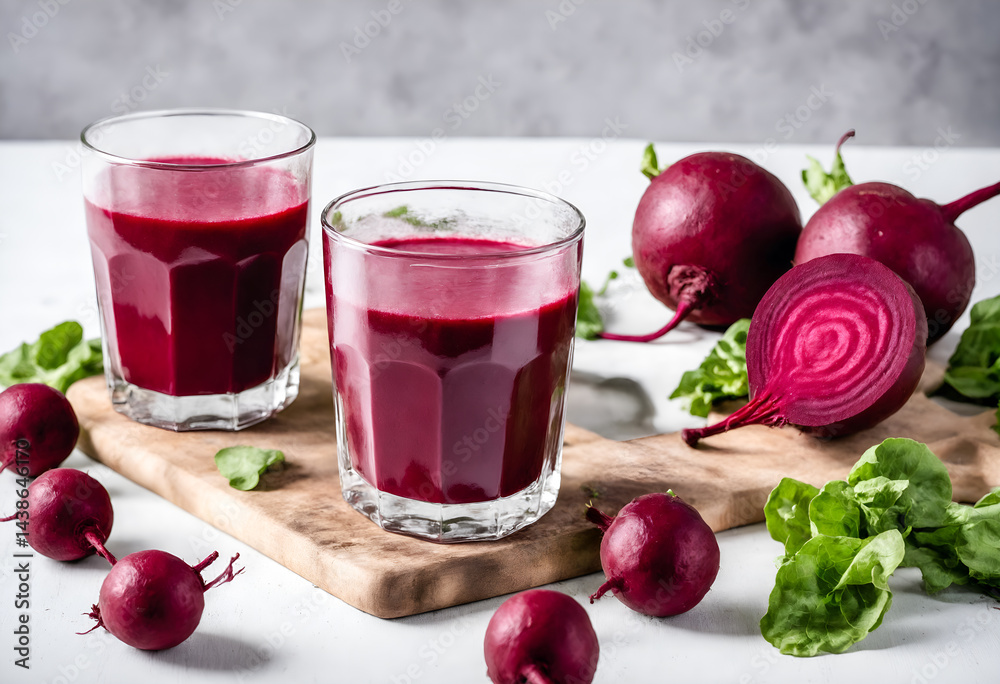 Healthy drink, beet root vegetable juice