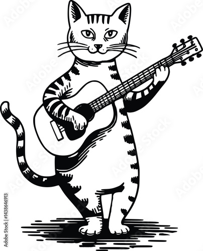 Rock and Roll Cat SVG