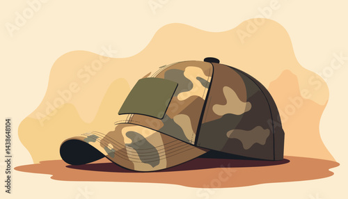 Military tactical cap with digital camo pattern, stylish design