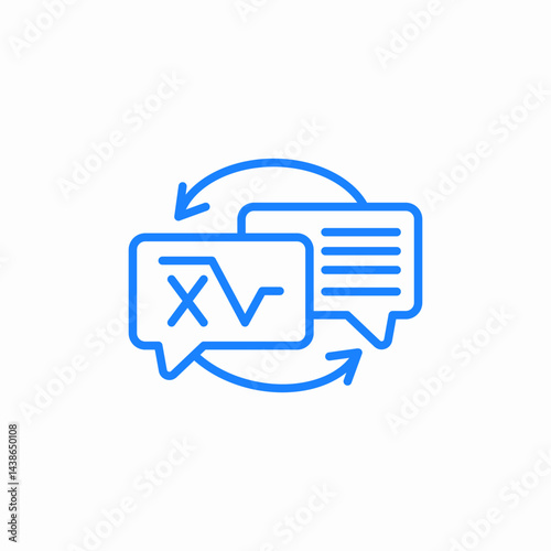 language translation icon sign vector